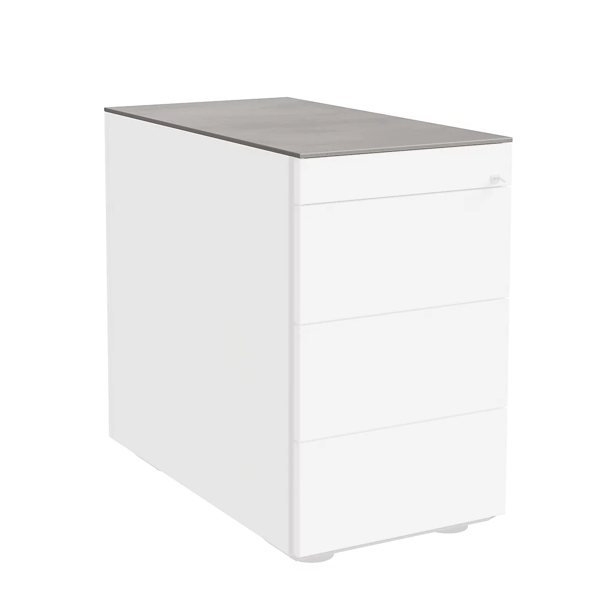 Plateau de finition SOLUS PLAY, pour caissons mobiles et fixes, l. 430 x P 800 mm, gris céramique