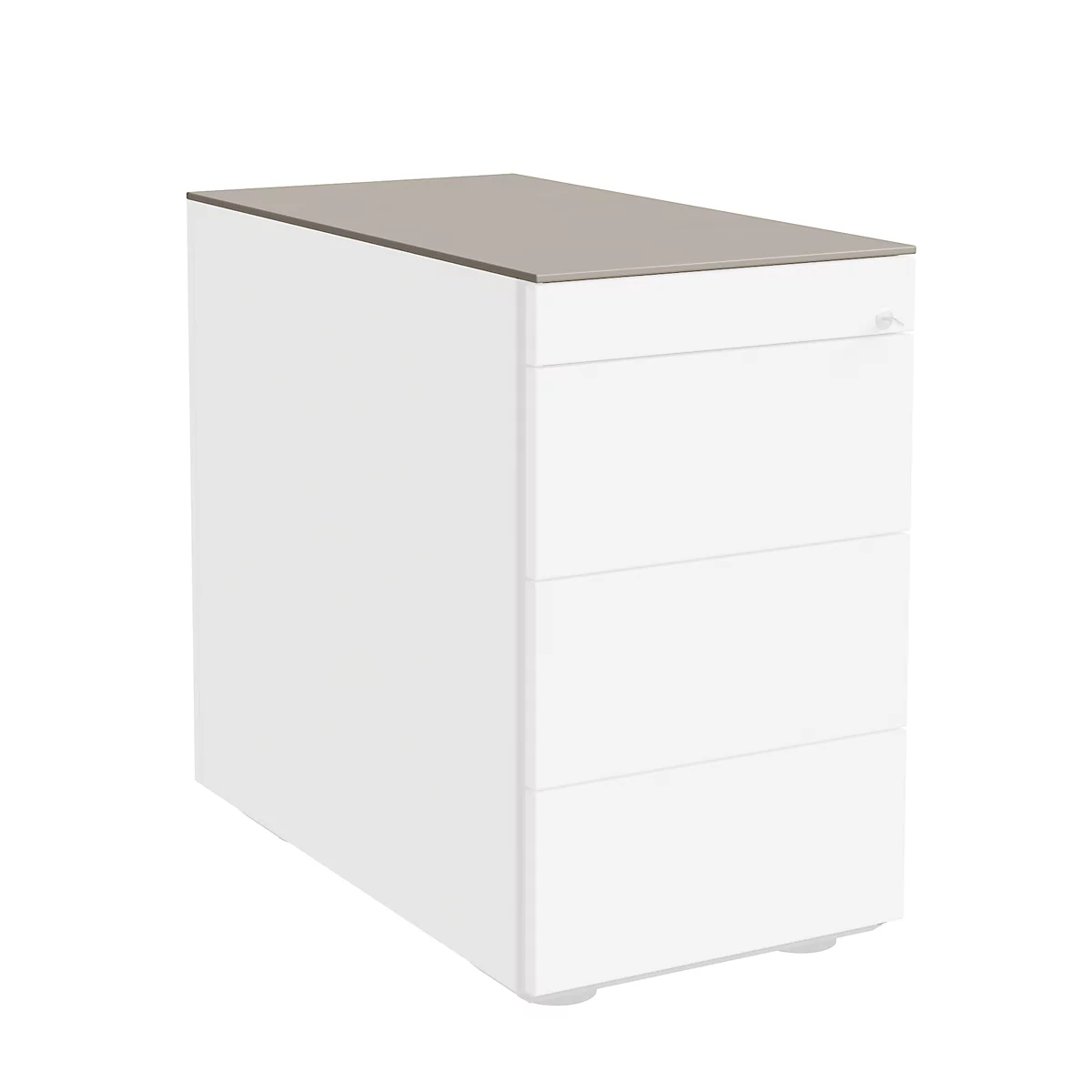 Plateau de finition SOLUS PLAY, pour caissons mobiles et fixes, l. 430 x P 800 mm, gris pierre