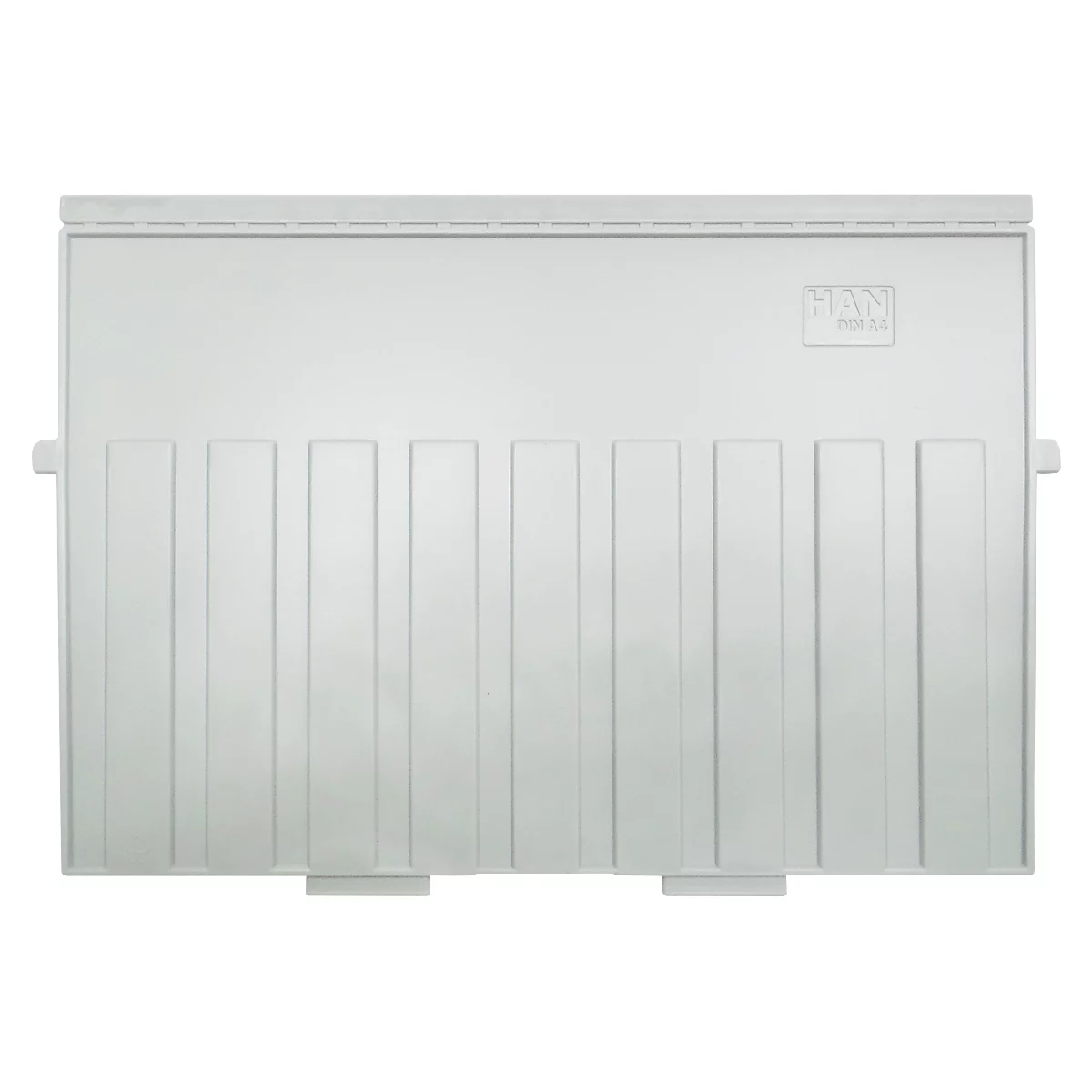 Plateau de support HAN, format A4 paysage, pour bacs à fiches, 5 p., gris