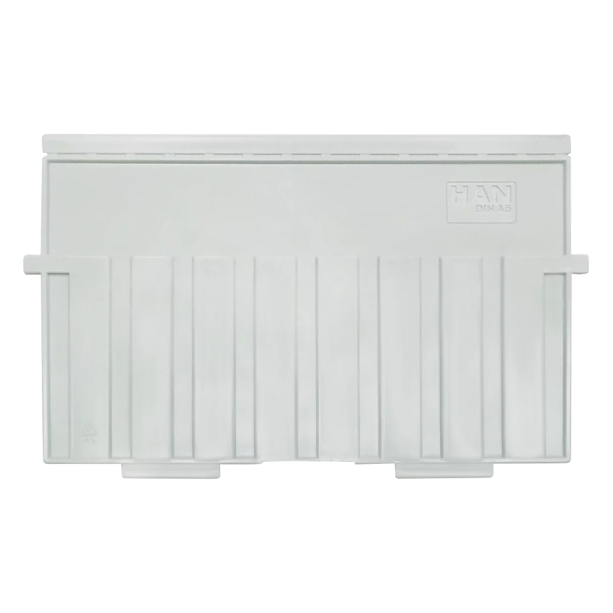 Plateau de support HAN, format A5 paysage, pour coffrets à fiches/bacs encastrables/bacs suspendus, 5 p., gris