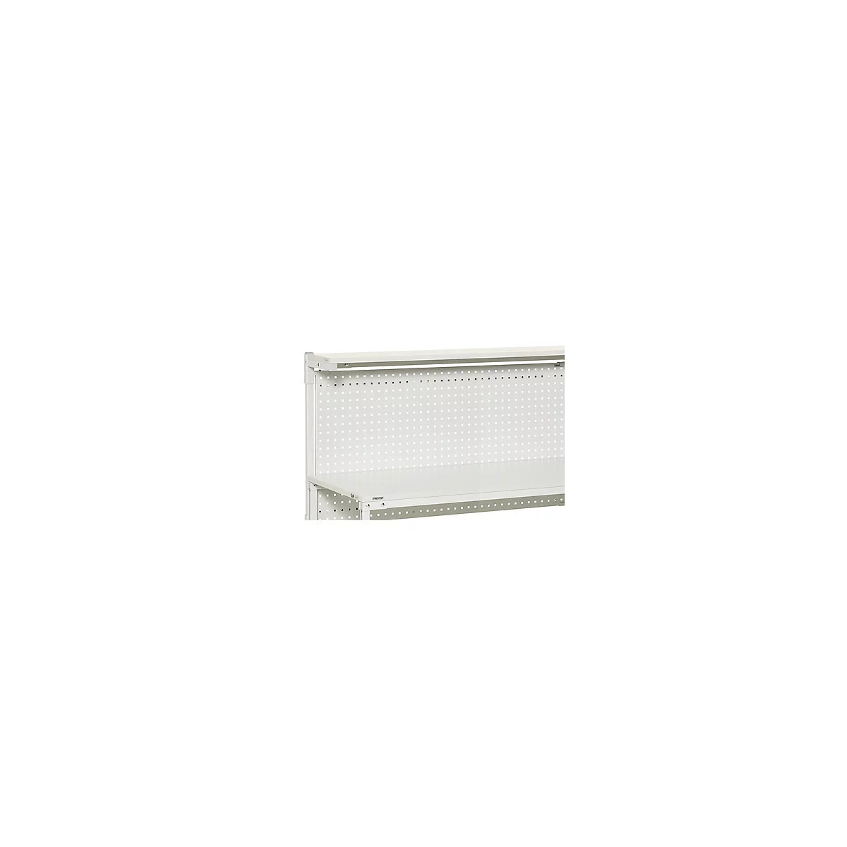 Plateau perforé RL180 pour tables de travail Treston TPH/TPB, L 1715 x H 750 mm, charge admissible 50 kg, acier gris clair