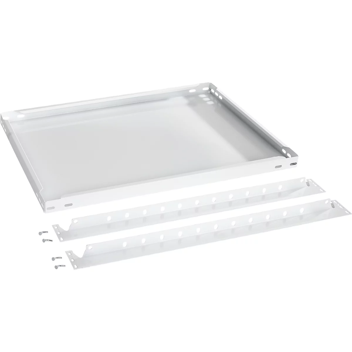 Plateau supplémentaire amovible ORDO Professional - acier - avec rails - pour bureau l. 760 x P 635 x H 825 mm - blanc trafic RAL 9016
