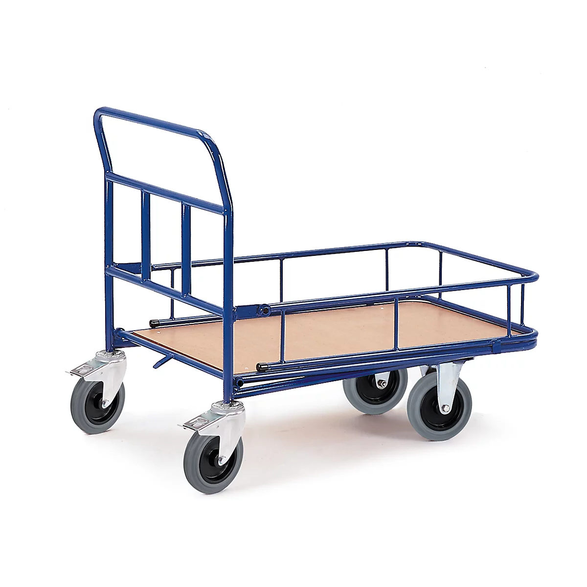 Plateauwagen C+ C, Cash and Carry, met relling, 1080 x 870 x 960 mm