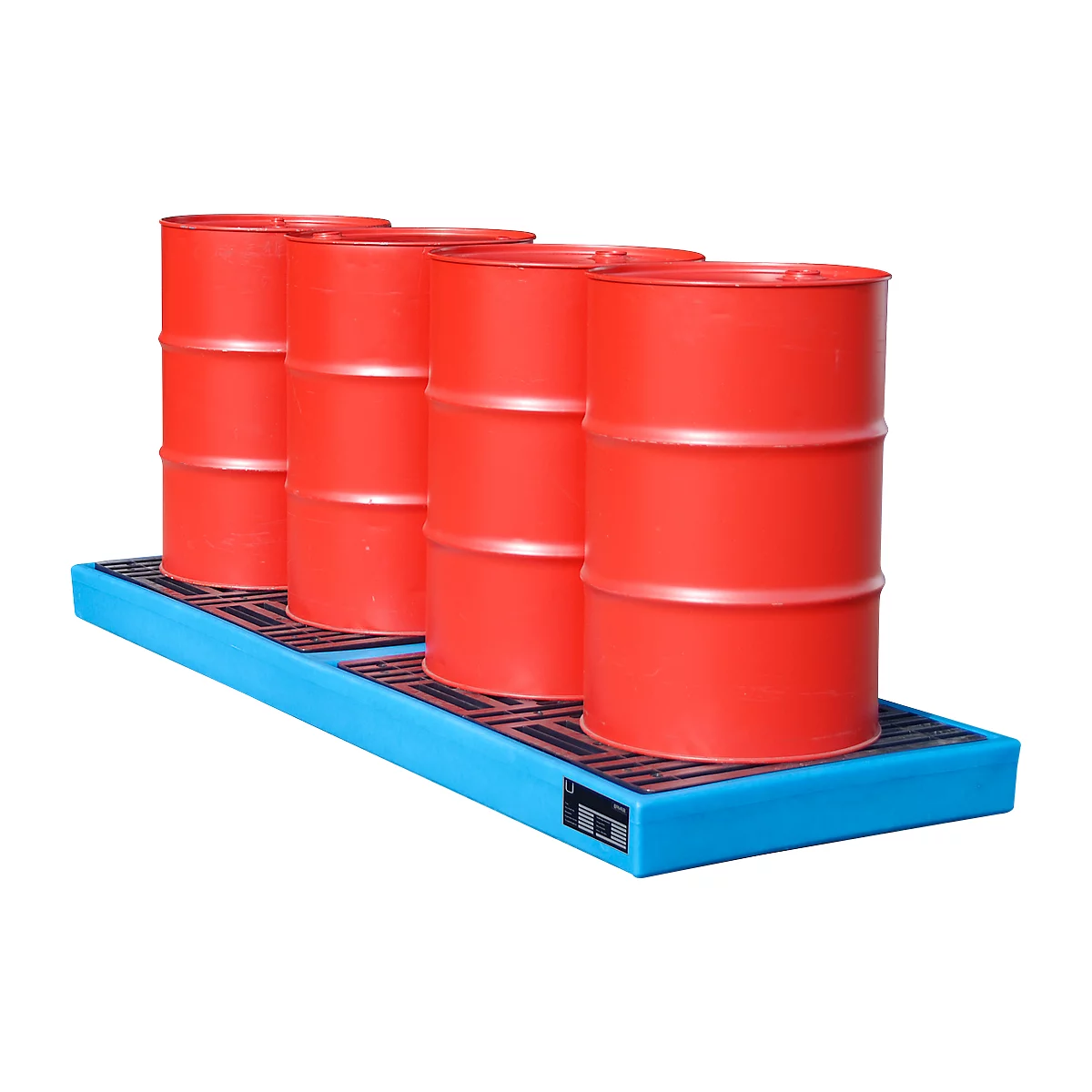 Plateforme de rétention BWP-PE 300 - PE - 300 litres - L 2610 x l. 895 x H 150 mm - avec caillebotis -bleu