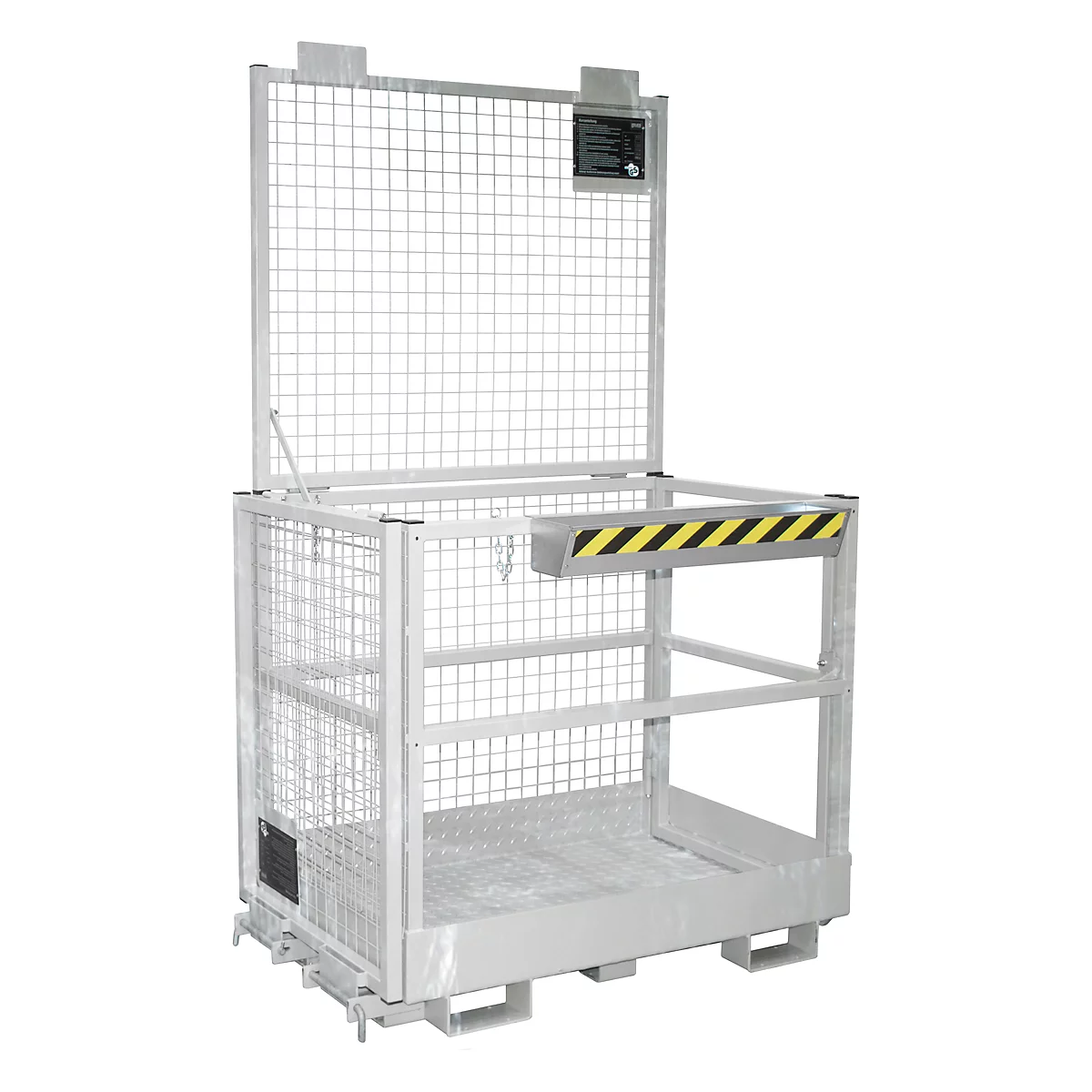 Plateforme élévatrice pour gerbeur type MB-II, pour 2 personnes, jusqu’à 300 kg, L 1040 x l. 1300 x H 2155 mm, galvanisé