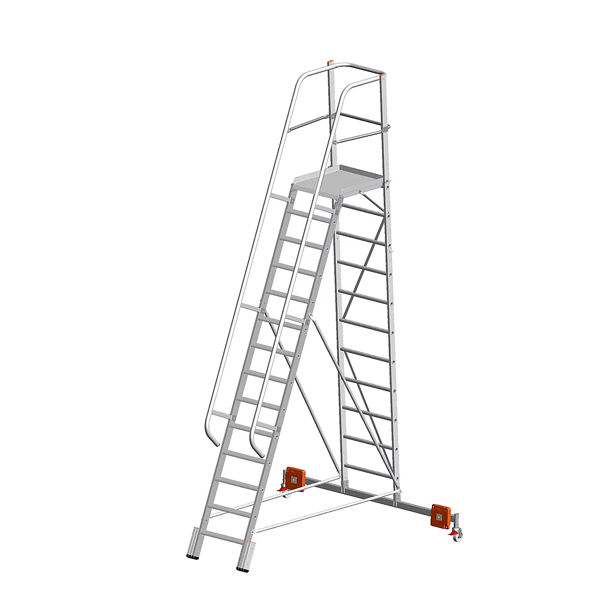 Platformladder, Vario Alu, 14 treden