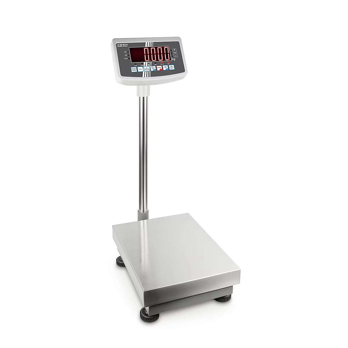 Platformweegschaal Kern EFC 30K 3, max. weegvermogen 30 kg, RS-232 interface, controlewegen, tellen, controlewegen, B 400 x D 300 mm, roestvrij staal, zilver