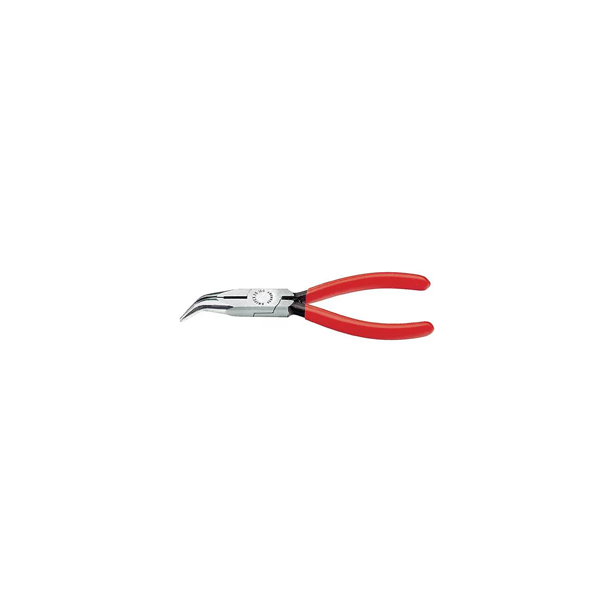Platte ronde neus tang L.160mm plat/rond 40deg.draad.pol.Ku.-coating