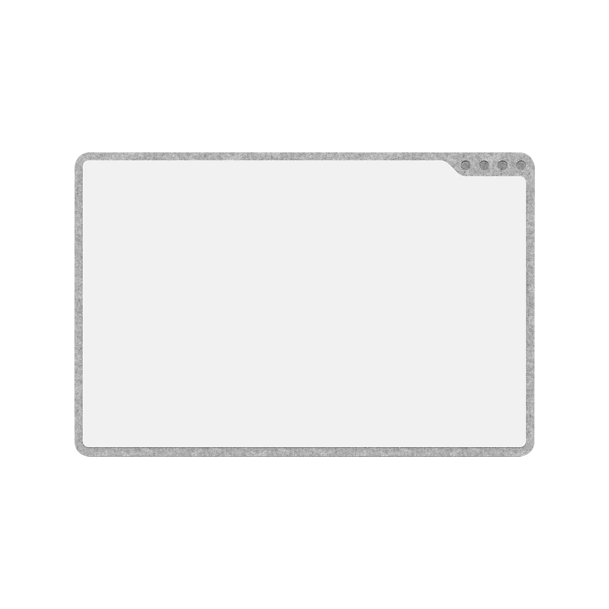 PLAYROOM Tableau blanc PLAYBOARD, acier émaillé e3, blanc, cadre en PET recyclé gris, L 750 x H 500 mm