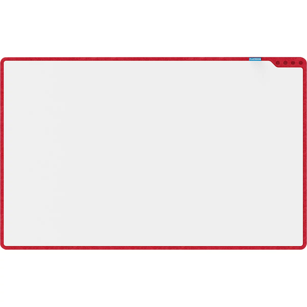 PLAYROOM Tableau blanc PLAYBOARD, acier émaillé e3, blanc, cadre en PET recyclé rouge, l. 750 x H 1180 mm