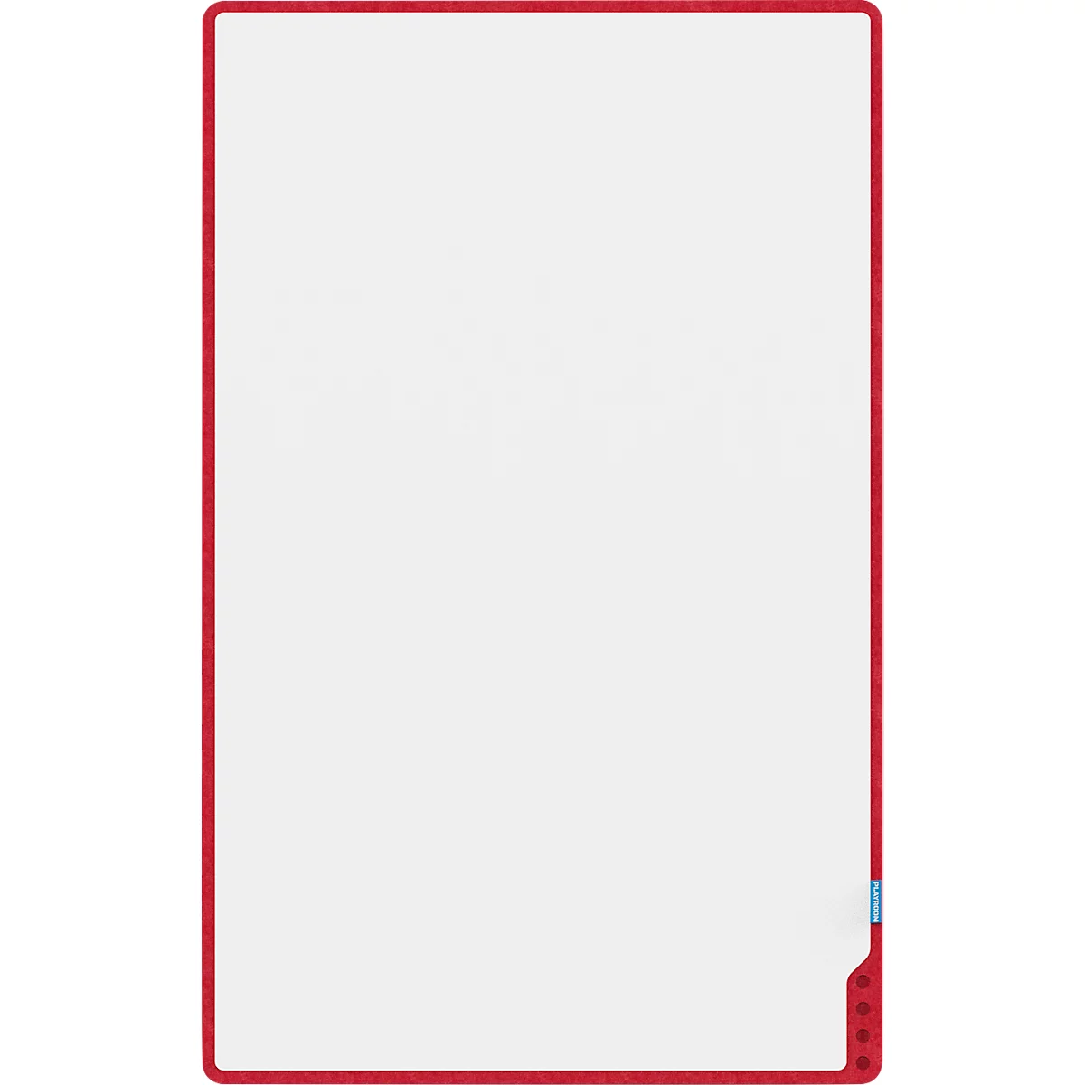 PLAYROOM Tableau blanc PLAYBOARD, acier émaillé e3, blanc, cadre en PET recyclé rouge, l. 750 x H 1180 mm
