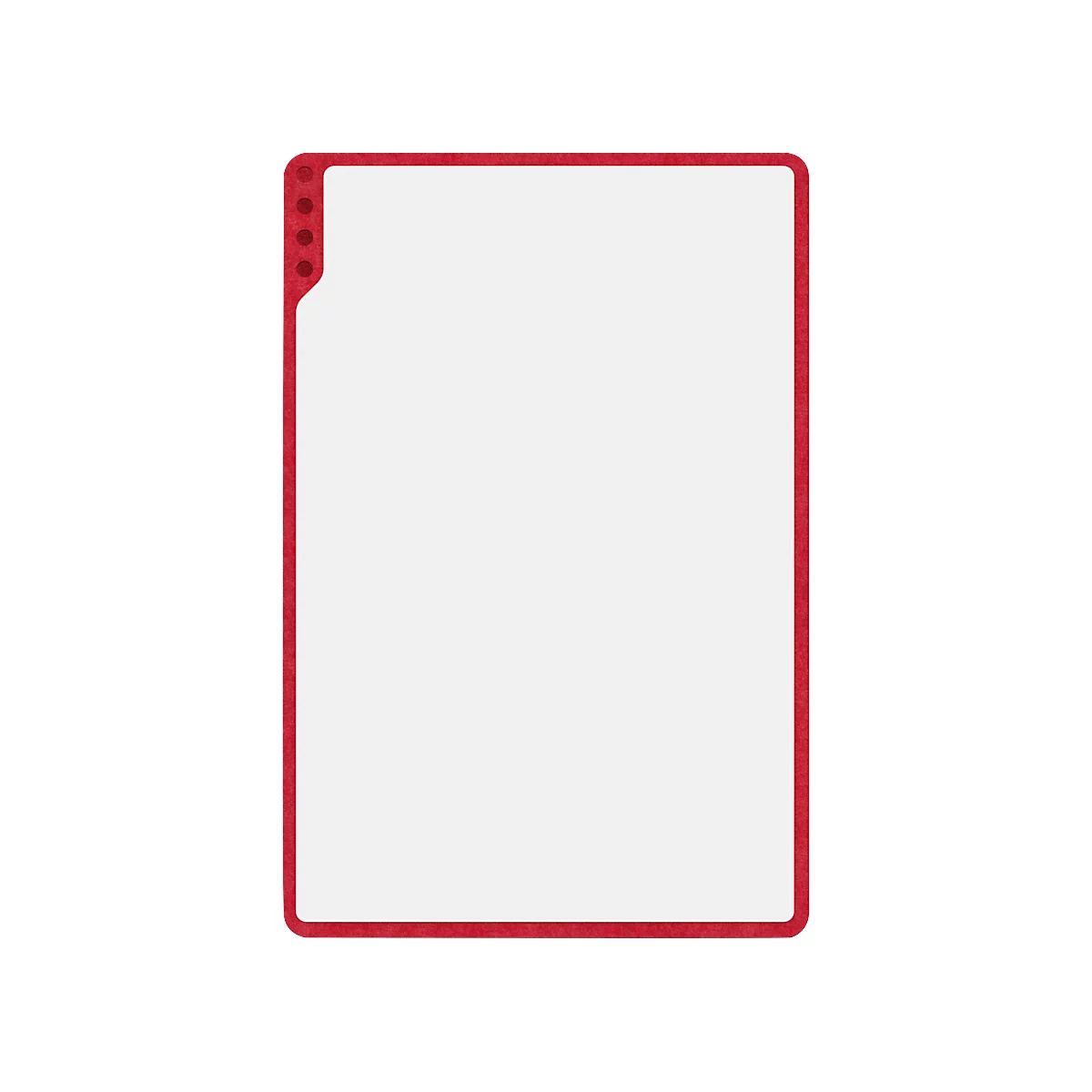 PLAYROOM Tableau blanc PLAYBOARD, acier émaillé e3, blanc, cadre en PET recyclé rouge, l. 750 x H 500 mm