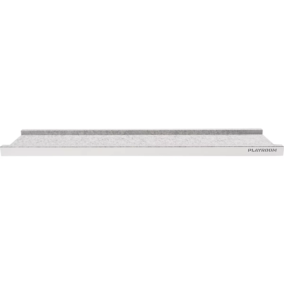 PLAYROOM Wandregal PLAYBOARD, B 800 x T 141 x H 30 mm, Metall & PET, grau