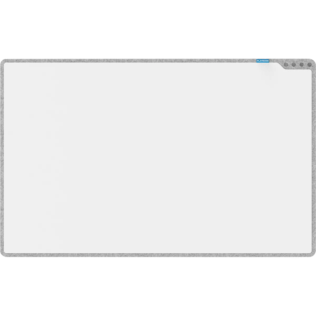 PLAYROOM whiteboard PLAYBOARD, e3-geëmailleerd staal, wit, gerecycled PET frame grijs, B 750 x H 1180 mm