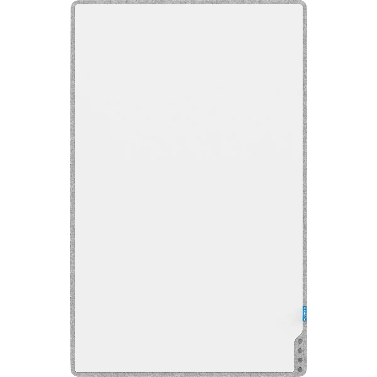 PLAYROOM whiteboard PLAYBOARD, e3-geëmailleerd staal, wit, gerecycled PET frame grijs, B 750 x H 1180 mm