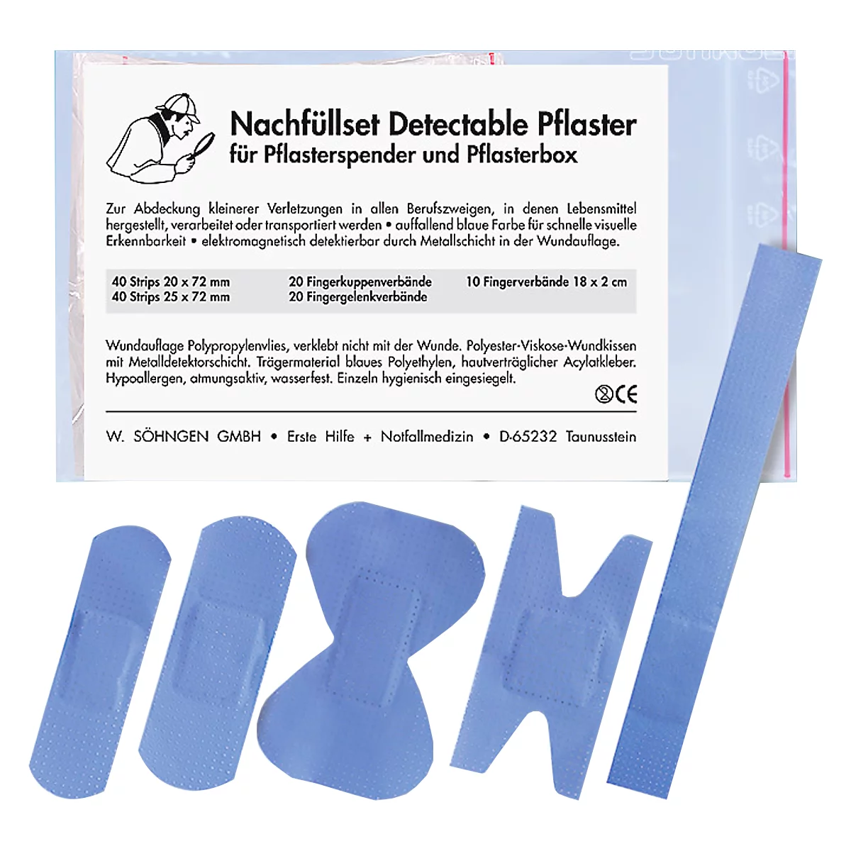Pleisterhouder Detectable, Navulset