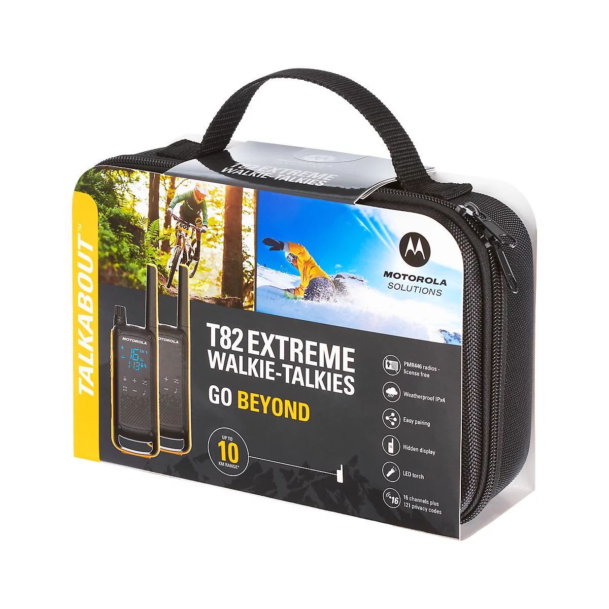 PMR-portofoonset Motorola TALKABOUT T82 Extreme, zonder licentie, IPx4, 10 km, 16 kanalen, set van 2