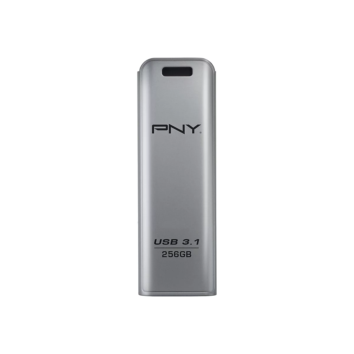 Clé USB argentée avec "PNY" et "USB 3.1 256 Go" imprimé.