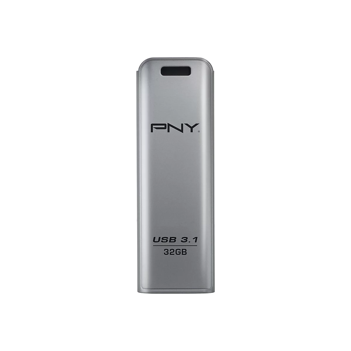 Une clé USB argentée de la marque PNY. La clé indique 'USB 3.1 32Go'.
