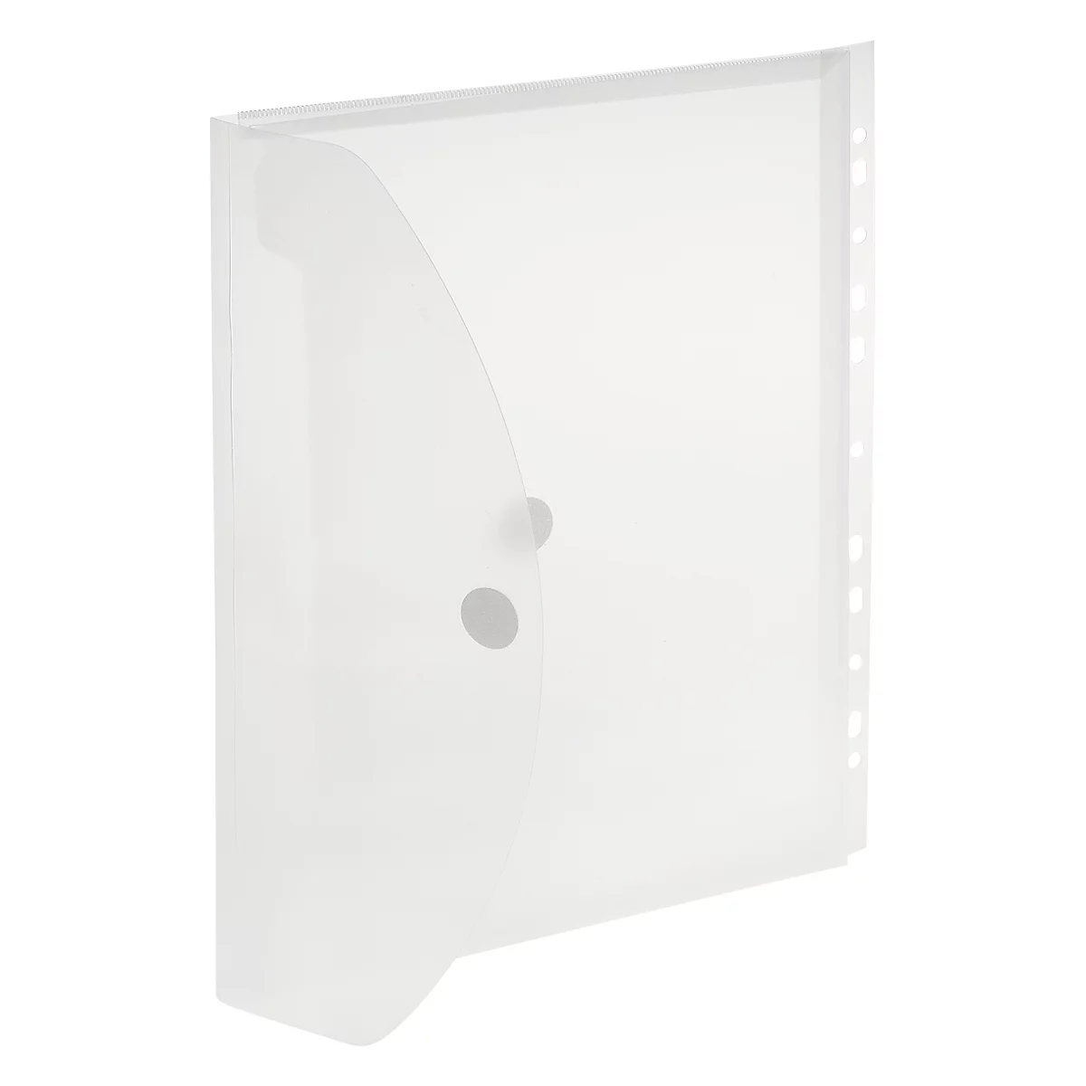 Poche pour documents FolderSys, format A4, fermeture velcro, PP, translucide, sans couleur