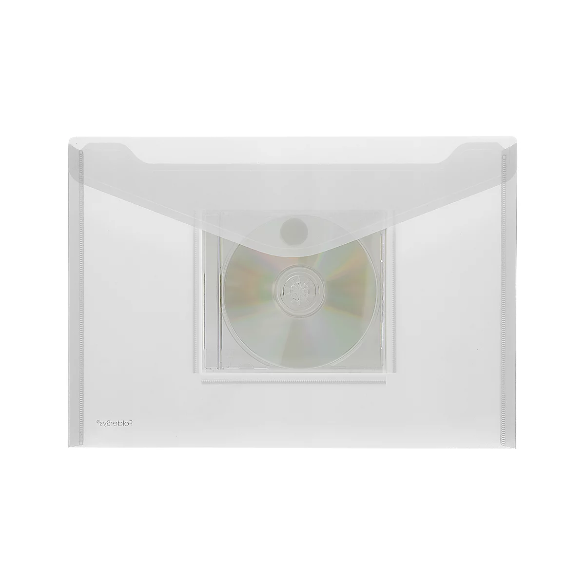 Poche pour documents FolderSys, format A4 paysage, fermeture velcro, PP, compartiment CD