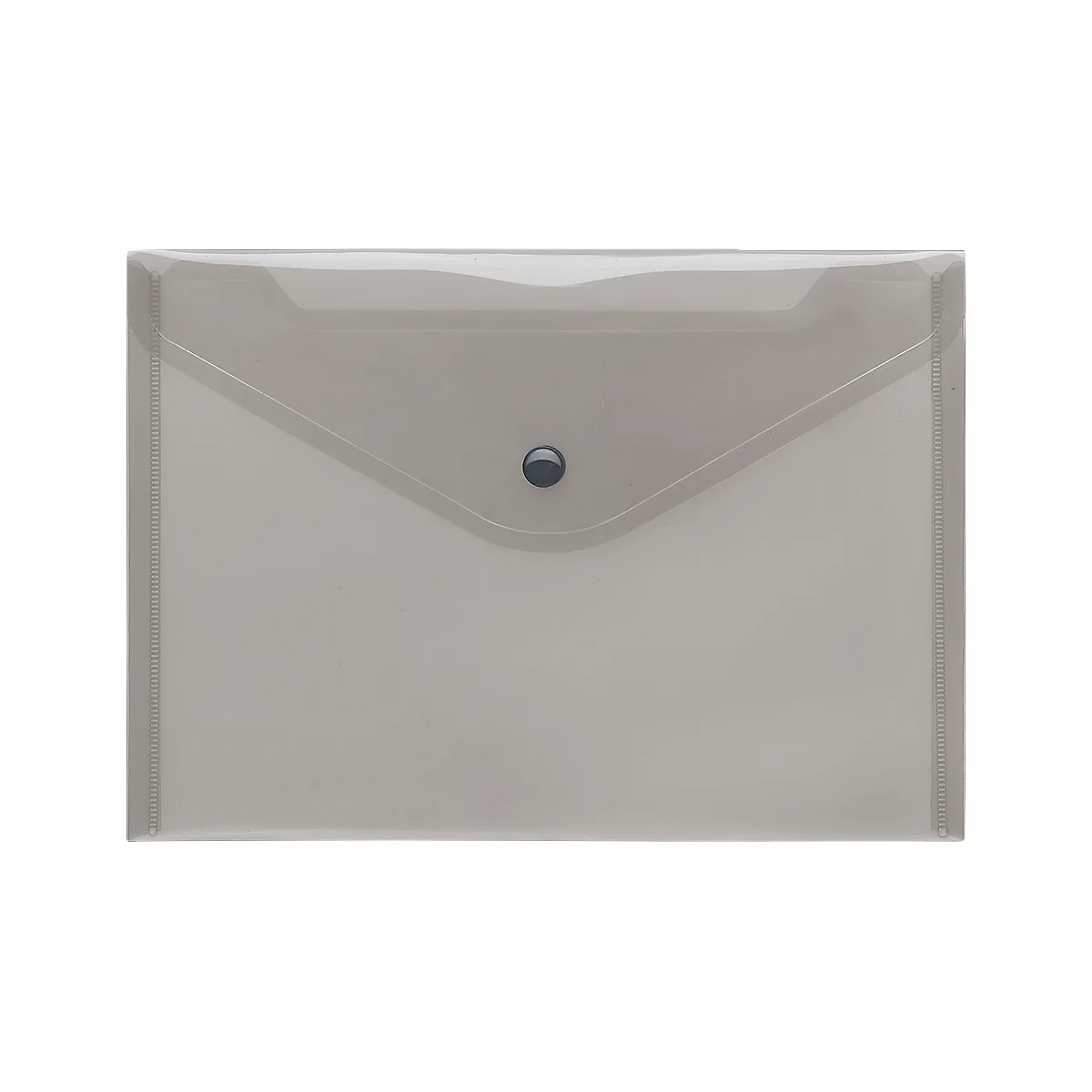 Poche pour documents FolderSys, format A5 paysage, fermeture à bouton-pression, PP, fumée transparent