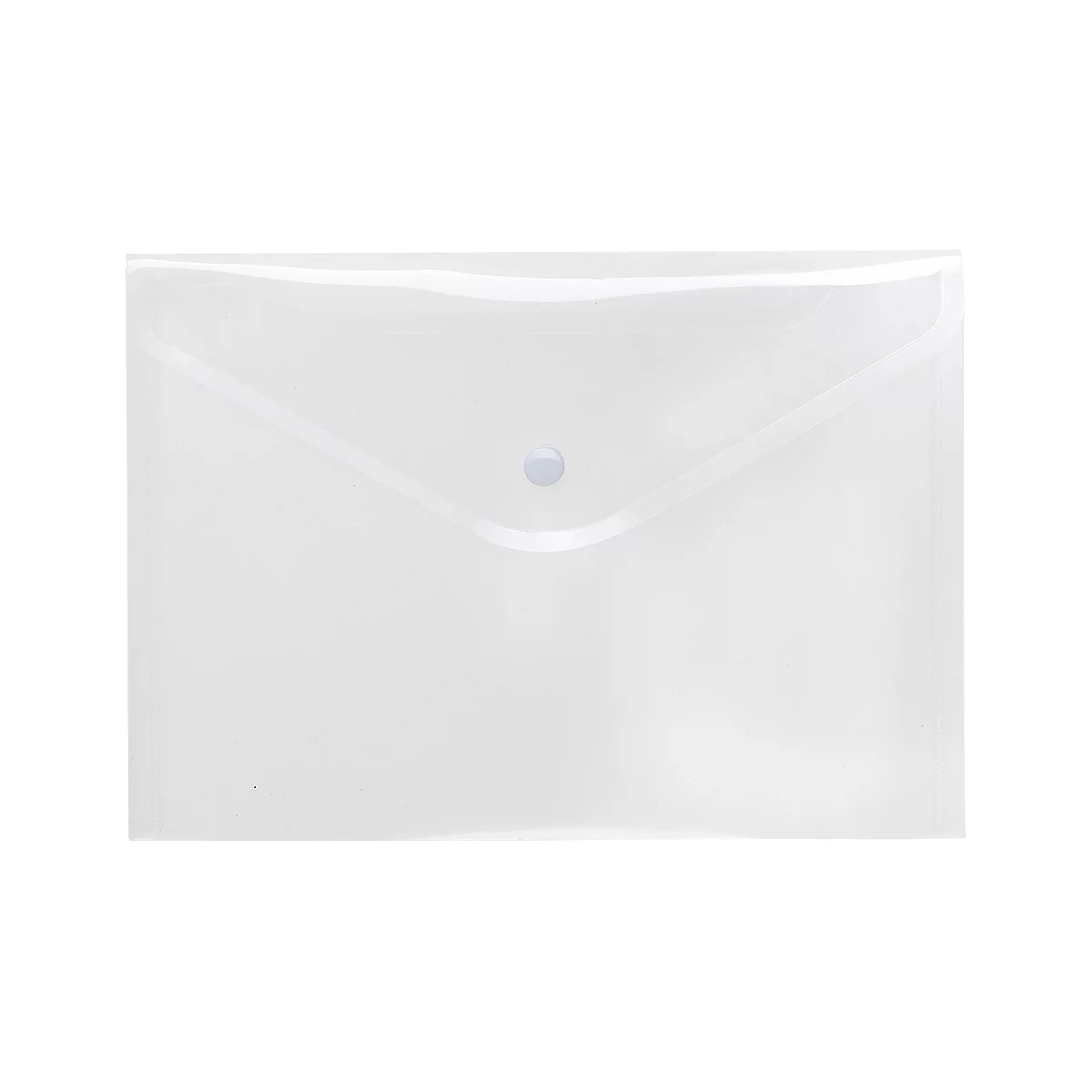 Poche pour documents FolderSys, format A5 paysage, fermeture à bouton-pression, PP, sans couleur transparent