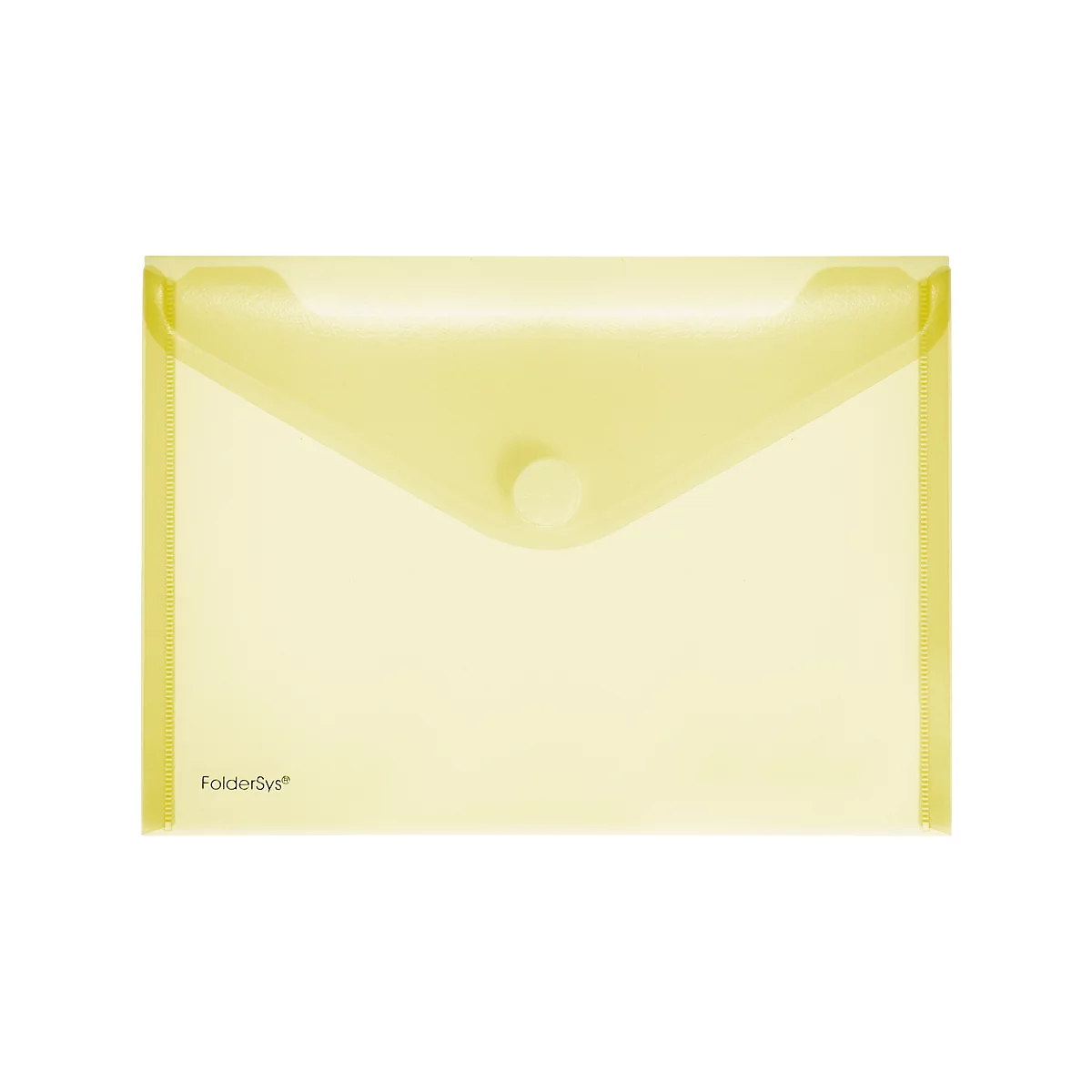 Poche pour documents FolderSys, format A5 paysage, fermeture velcro, PP, jaune