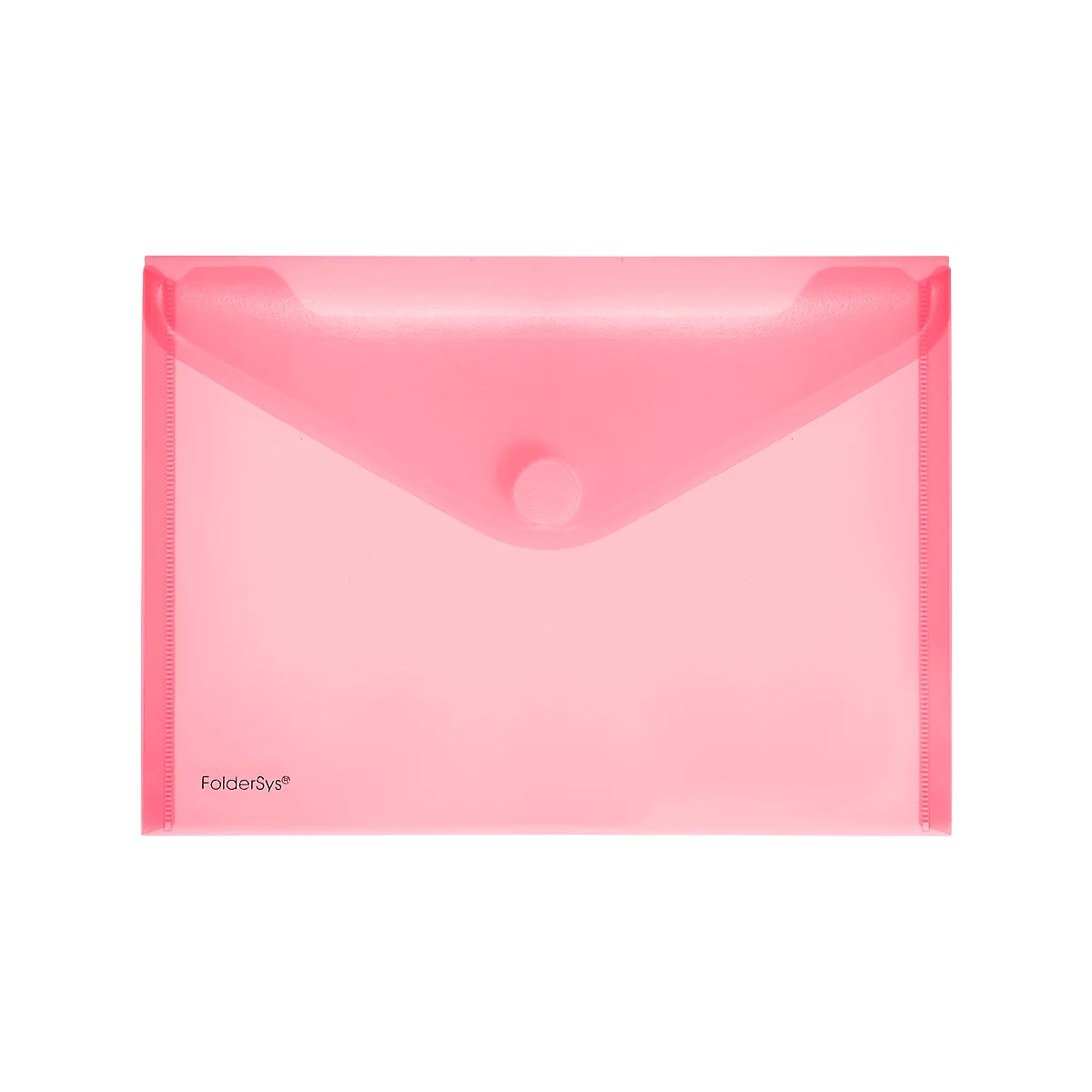 Poche pour documents FolderSys, format A5 paysage, fermeture velcro, PP, rouge