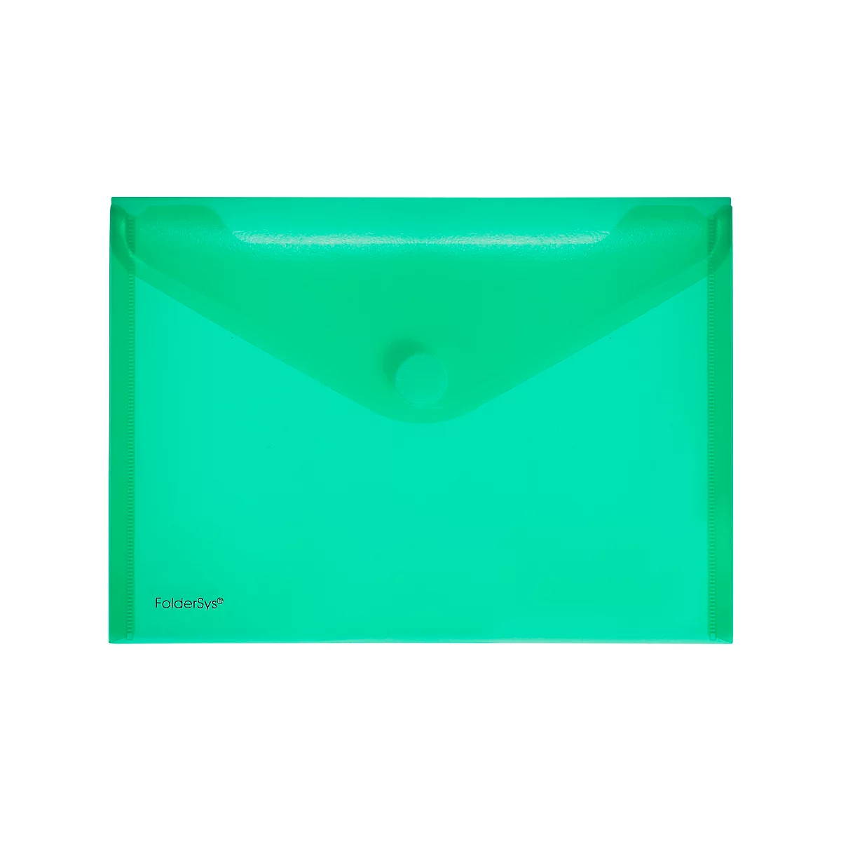 Poche pour documents FolderSys, format A5 paysage, fermeture velcro, PP, vert