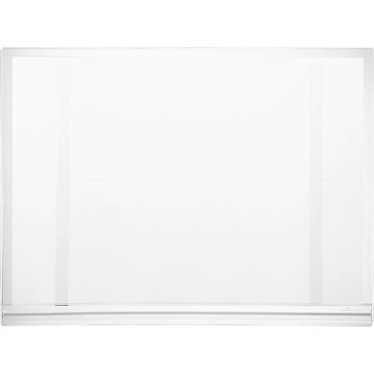 Cadre photo blanc, minimaliste avec de fines rayures verticales sur les côtés.