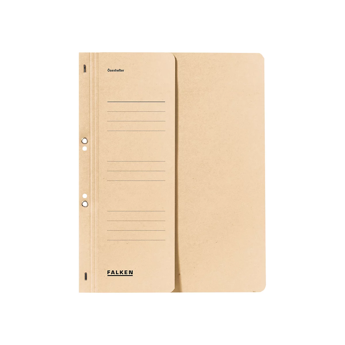 Pochette à œillets FALKEN, pour format A4, demi-rabat, 1 p., chamois