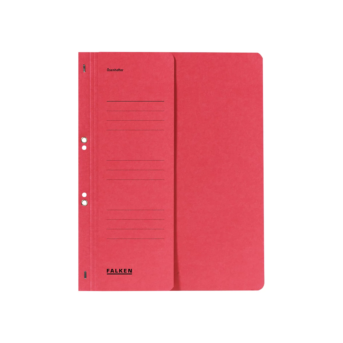 Pochette à œillets FALKEN, pour format A4, demi-rabat, 1 p., rouge