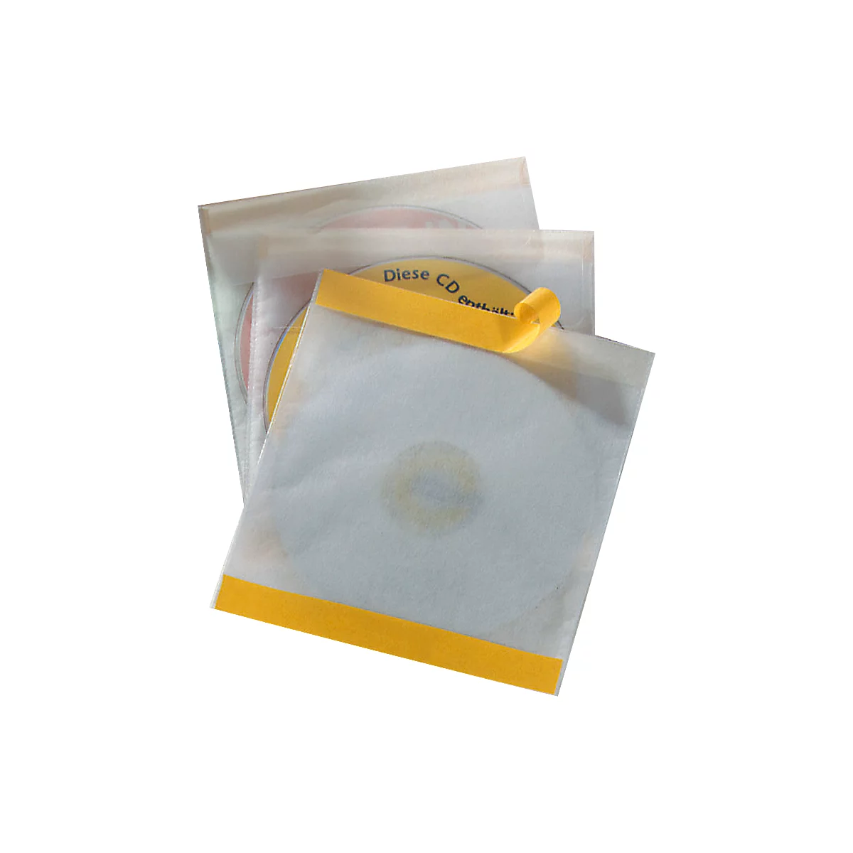 Pochette CD/DVD autocollante, 10 p.