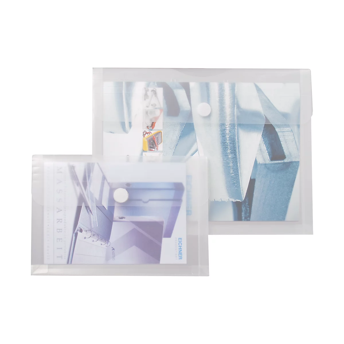 Pochette pour documents EICHNER, format A4, fermeture velcro, PP
