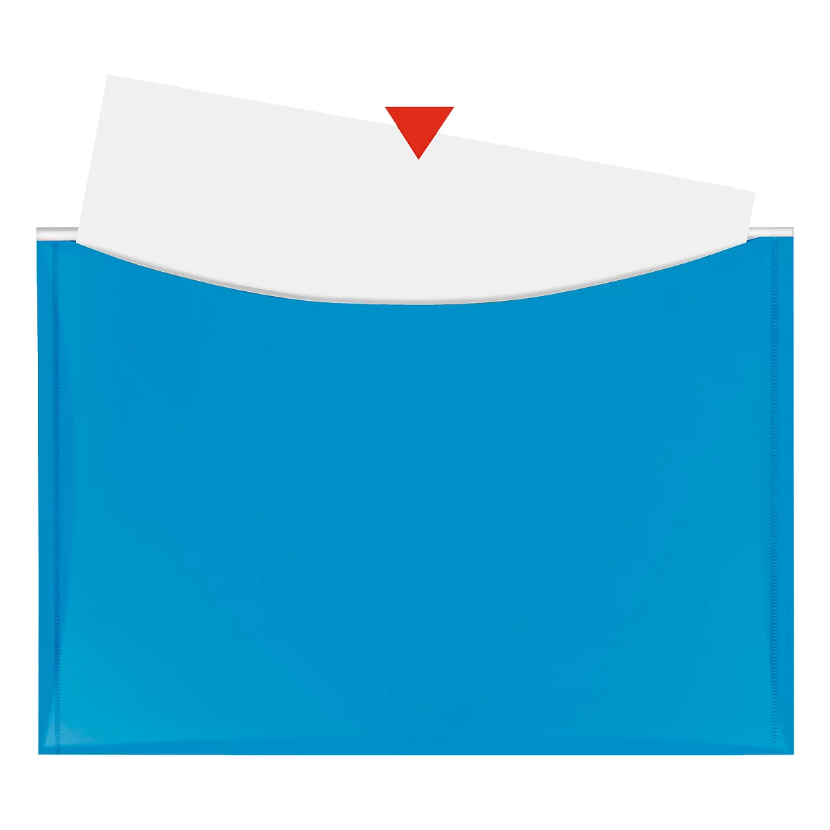 Pochette pour documents VELOCOLOR® Veloflex, format A4, plastique, pour ± 100 feuilles, 6 p., bleu