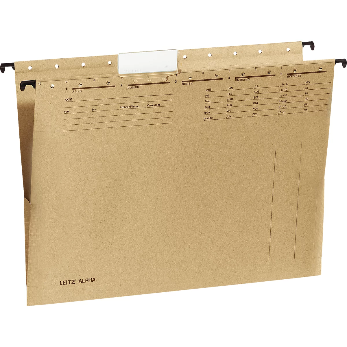 Pochette suspendue ALPHA 1916 LEITZ®, pour formats jusqu'à A4, carton, 10 p.