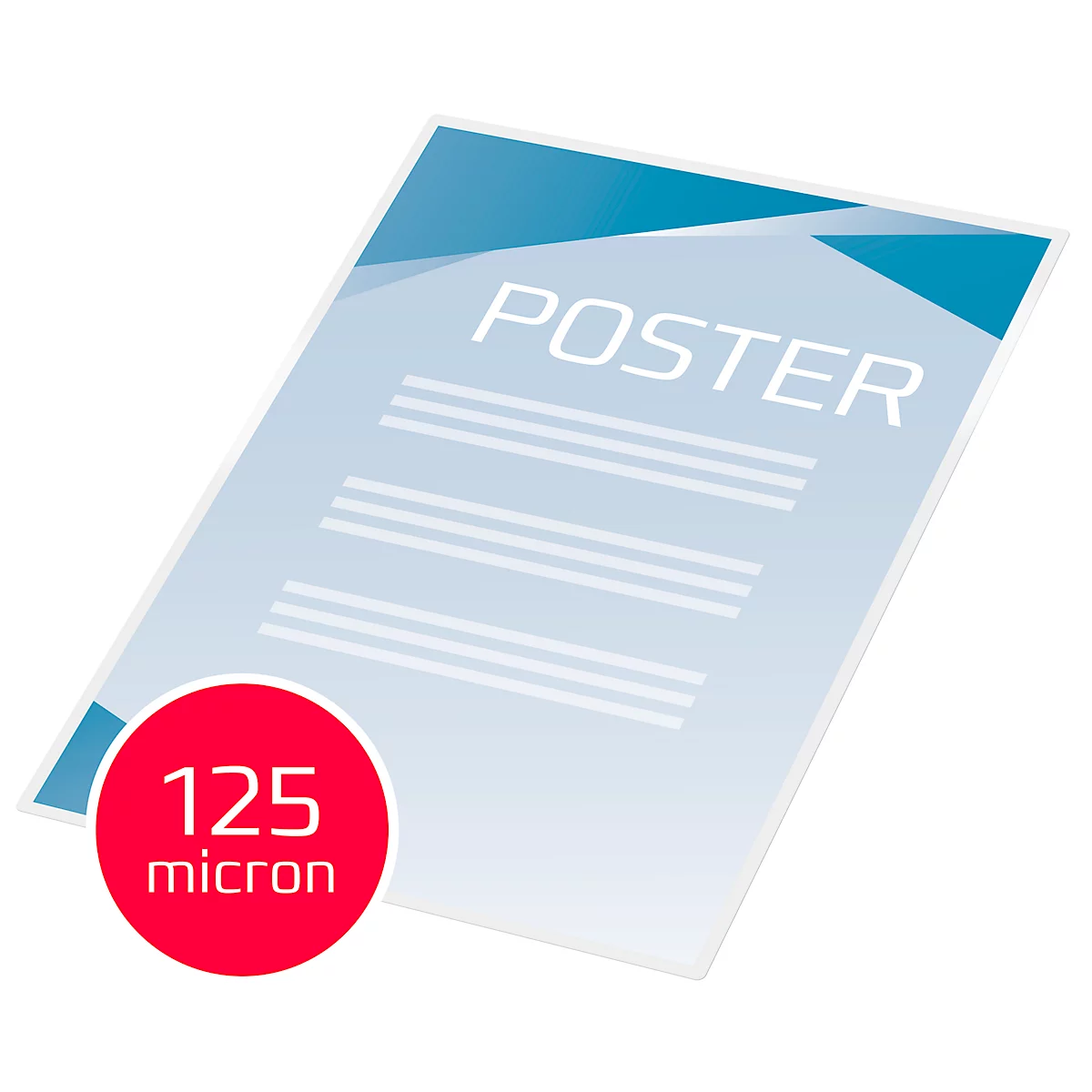 Pochettes à plastifier Peel'nStick Pouch GBC®, autocollant, format A3, 100 p.