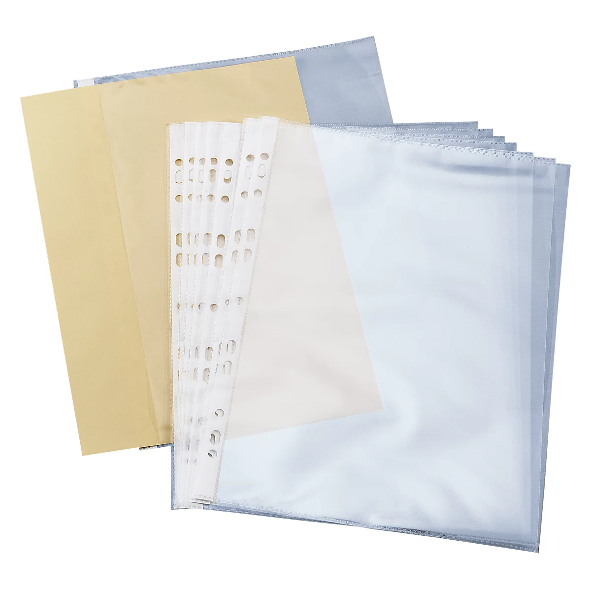 Pochettes perforées Business DURABLE, format A5, ouverture sur le dessus, 100 p., lisse, transparent