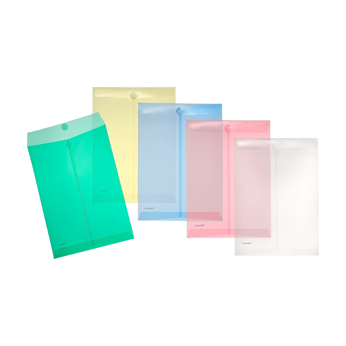 Foldersys Pochette pour documents - plastique coloré transparent