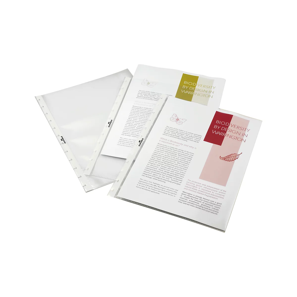 Pochettes pour cartes de visite DURABLE, pour format A4, 10 p.