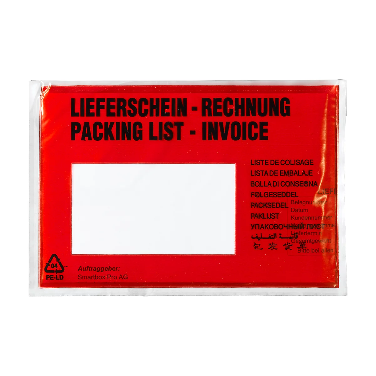Pochettes pour documents, format C5, 235 x 175, 1000 p., bon de livraison/facture
