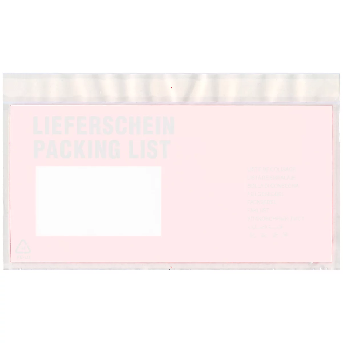 Pochettes pour documents, format long, 240 x 110, 1000 p., transparent