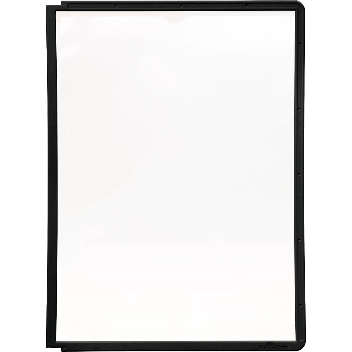 Cadre noir avec insert transparent.