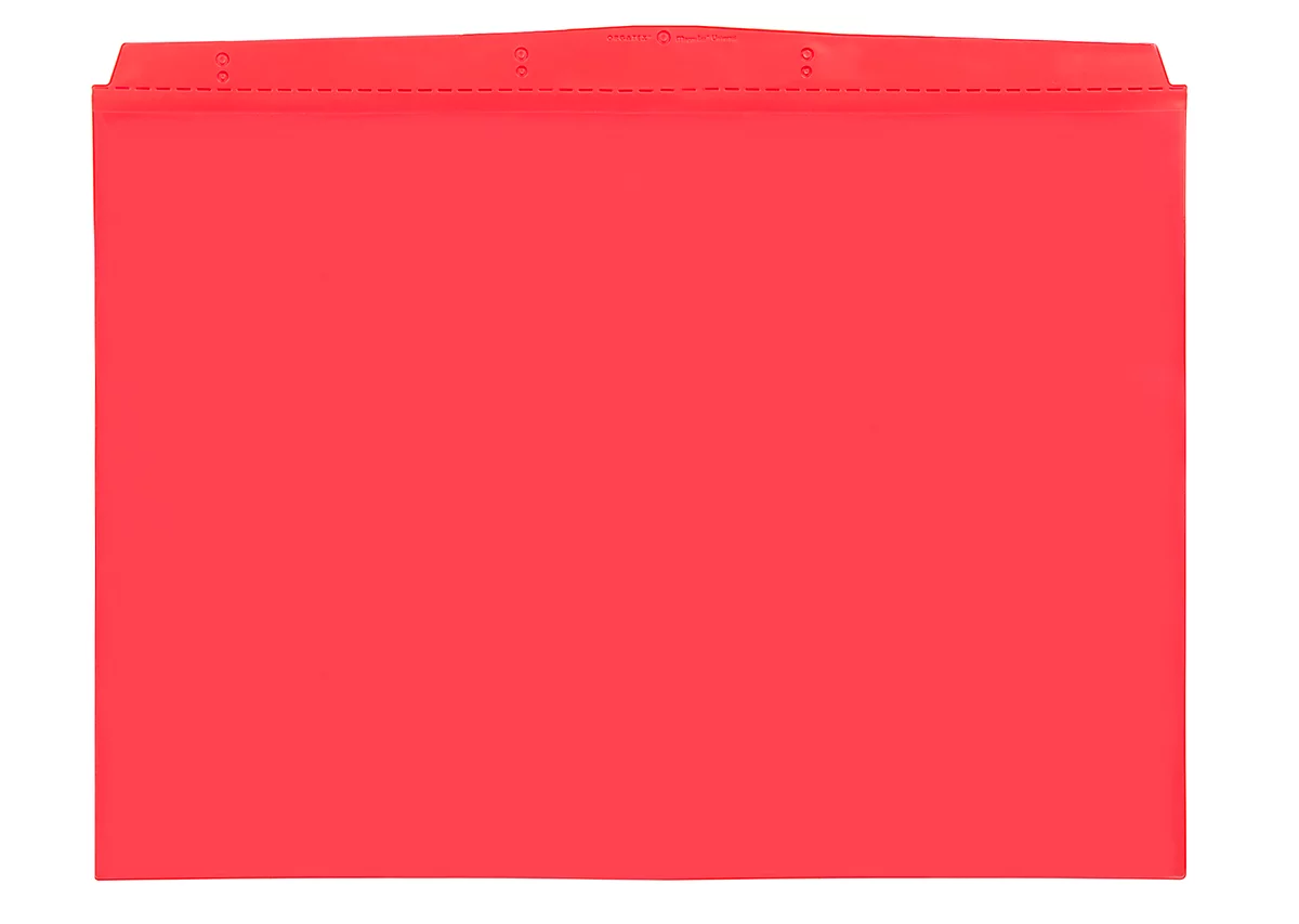 Pochettes transparentes Orgatex, A4 paysage, rouge, 50 p.