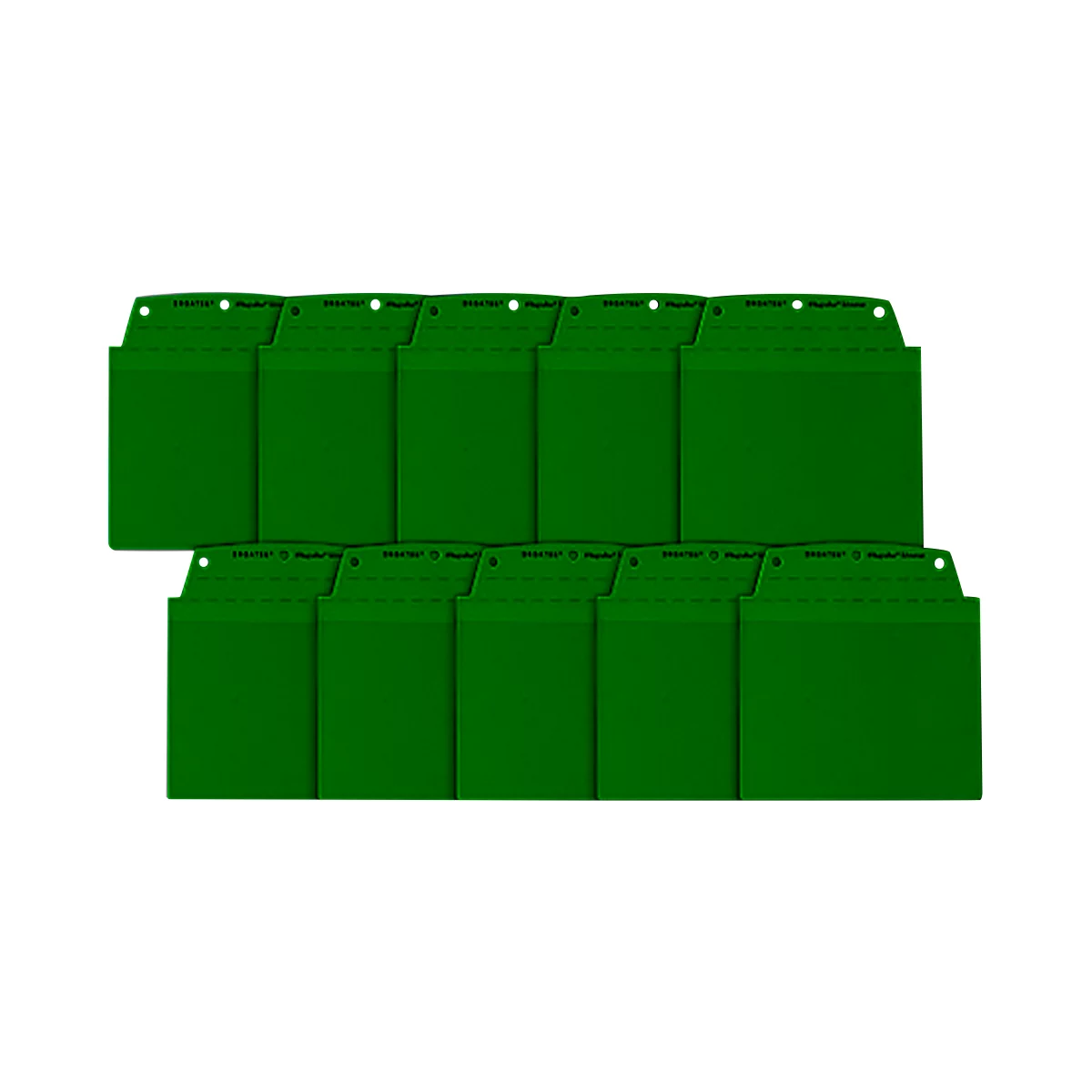 Pochettes transparentes Orgatex, A6 paysage, vert, 10 p.