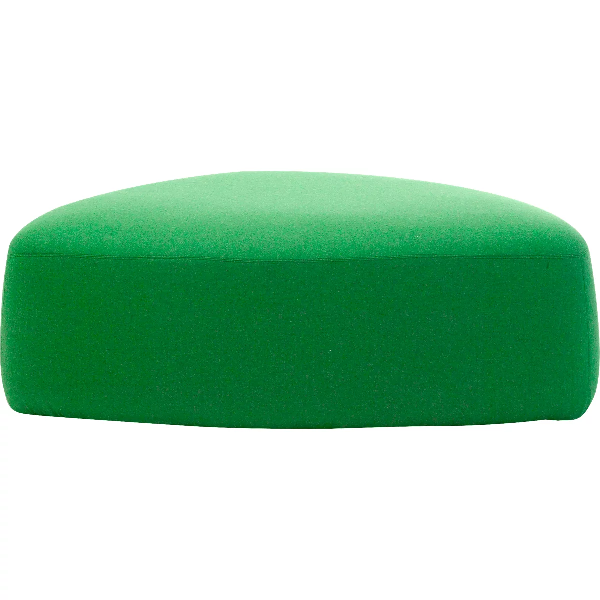 Poef GOGO Leyform, groot, ovaal, B 1240 x D 1090 x H 440 mm, met glijders, stoffen bekleding,groen