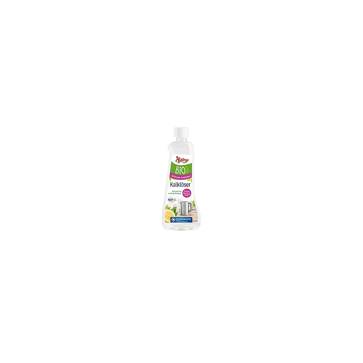 Poliboy biologische kalkverwijderaar, 100% natuurlijk, voedselveilig, NCP™-gecertificeerd, 0,5 l in kindveilige recyclebare fles