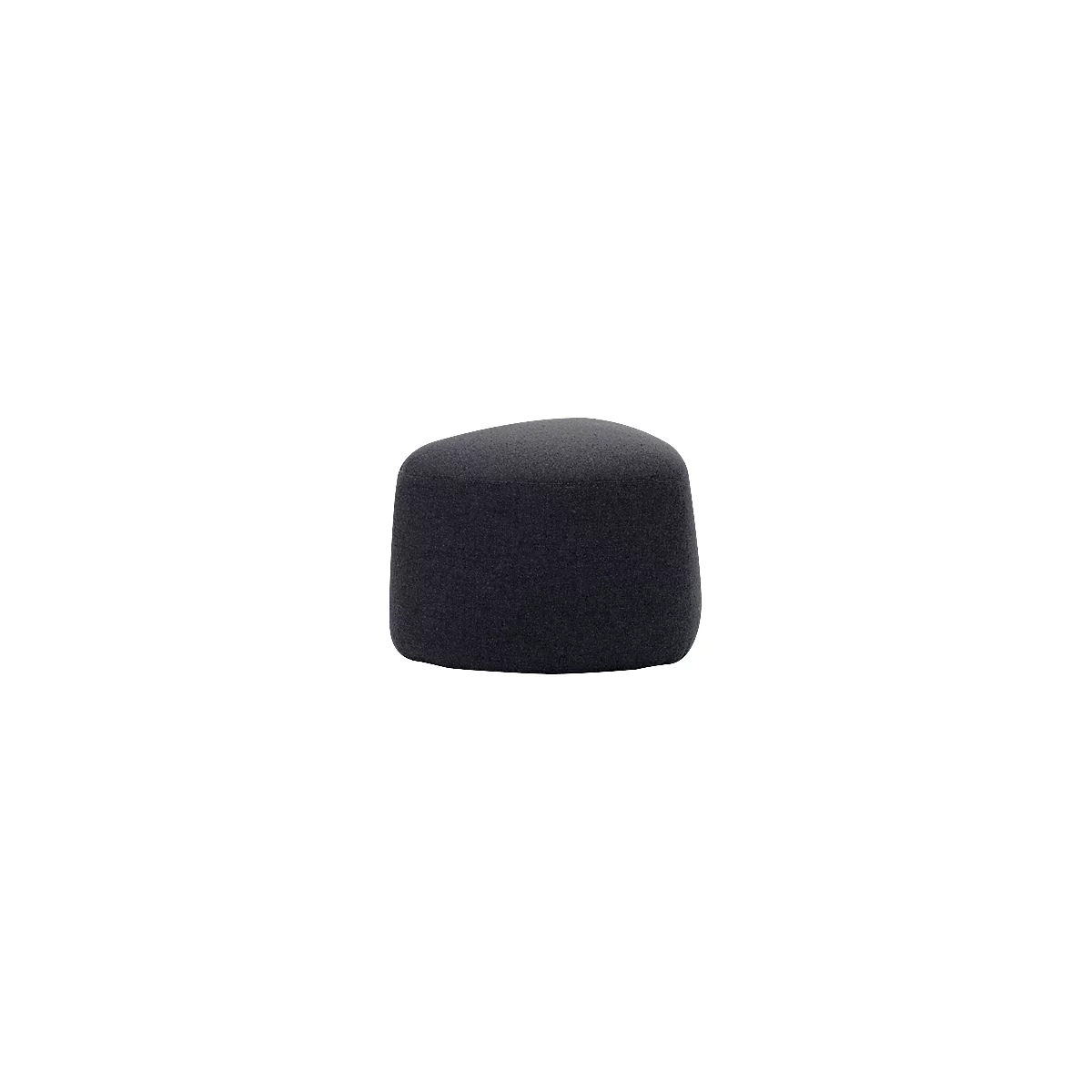 Polstermöbel Leyform GOGO Pouf, klein, oval, B 550 x T 515 x H 440 mm, mit Gleitern, Stoffbezug, anthrazit
