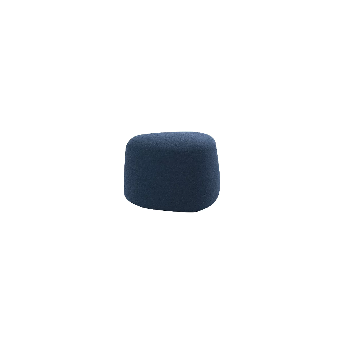 Polstermöbel Leyform GOGO Pouf, klein, oval, B 550 x T 515 x H 440 mm, mit Gleitern, Stoffbezug, dunkelblau